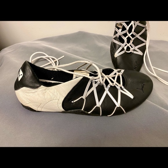 Puma | Shoes | Vintage Puma Laceup Ballet Flat Sneakers | Poshmark